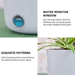 Self-Watering Tall Cylinder Pot System for Indoor Plants (Set of 3)
