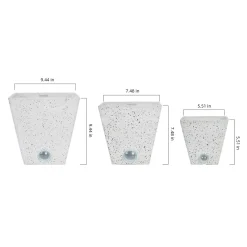 Self-Watering Tall Square Pot System for Indoor Plants (Set of 3)