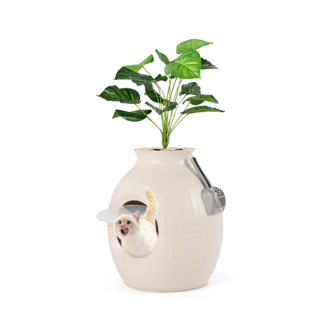 Smart Plant Hidden Litter Box with Odor Control