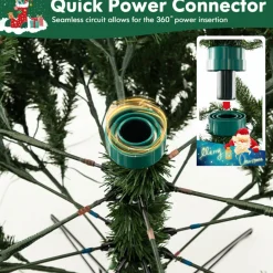 Snowy Tipped Pre-Lit Hinged Christmas Tree with Remote Control