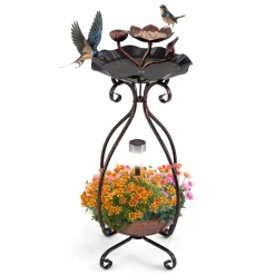 Solar Bird Bath Feeder and Planter
