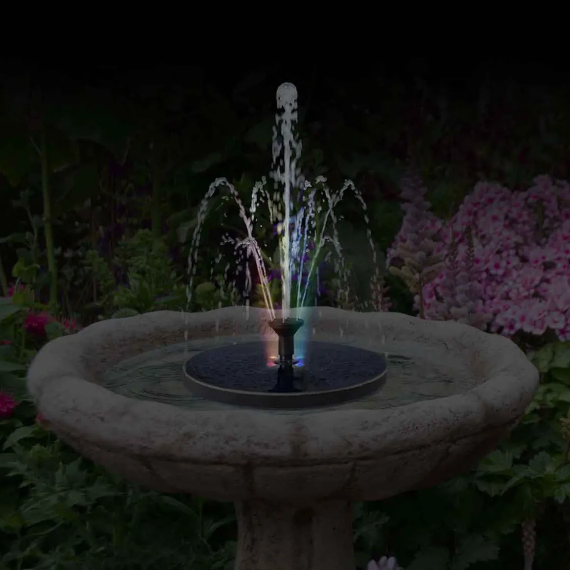 Solar Color-Changing Water Fountain