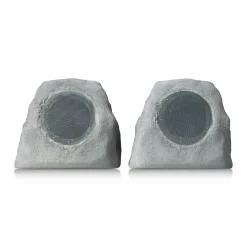 Solar Powered Bluetooth Rock Speakers with Multilink (Set of 2)