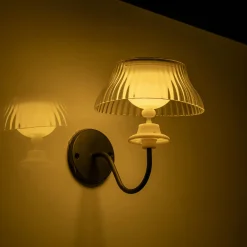Solar-Powered LED Scallop Lamp Lights (Set of 2)