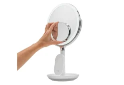 Spa Studio LED Vanity Mirror with Wireless Charging by Sharper Image