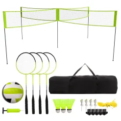 4-Square Volleyball Badminton Set Combo