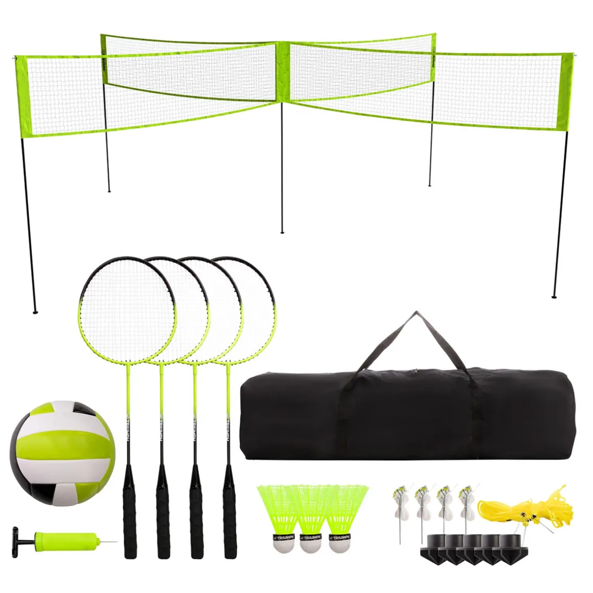4-Square Volleyball Badminton Set Combo