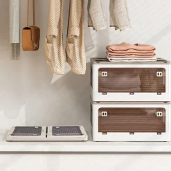 Stackable Storage Bins with Lids (Set of 3)