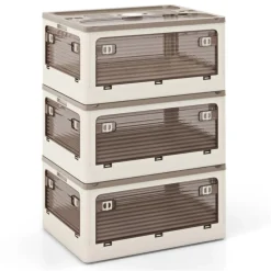 Stackable Storage Bins with Lids (Set of 3)