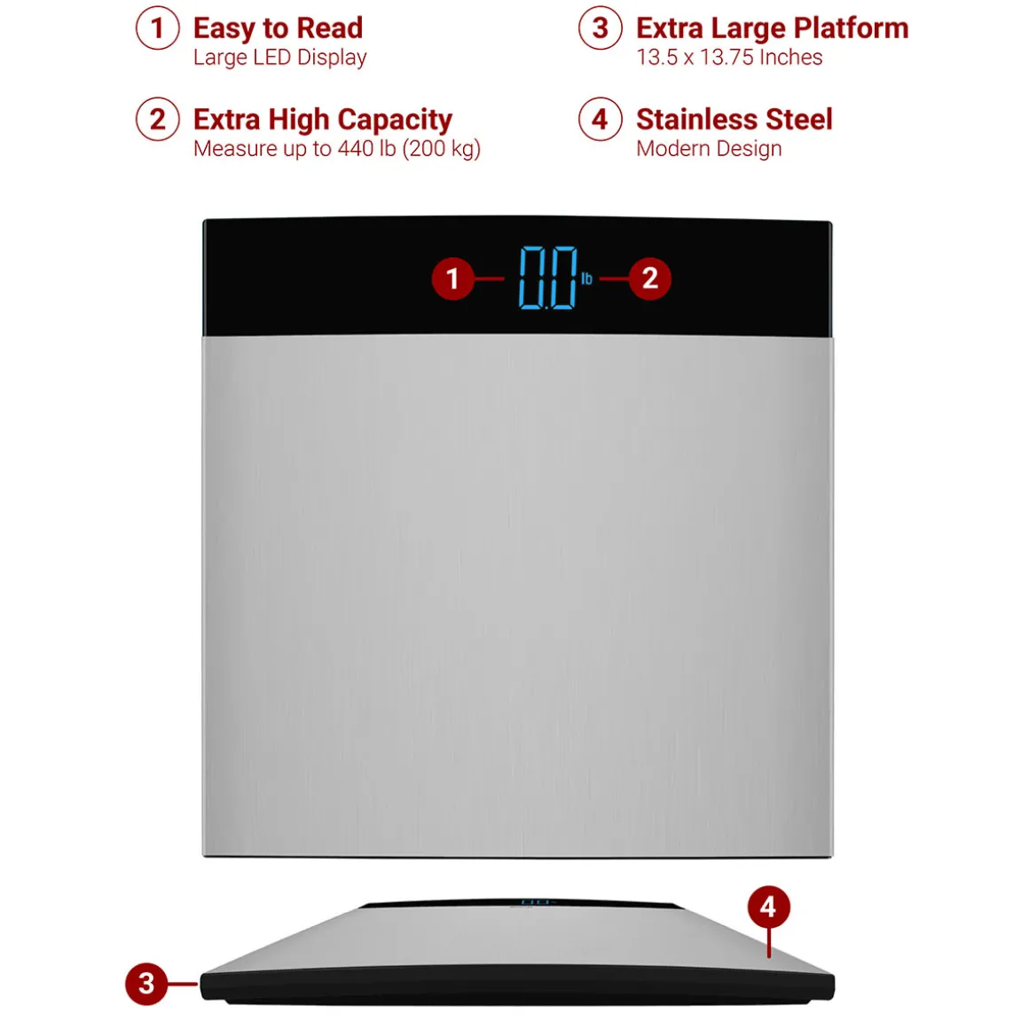 Stainless Steel Bathroom Scale