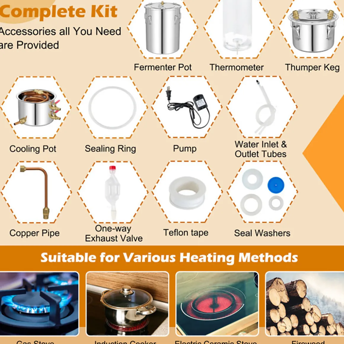 Stainless Steel Home Distillery Kit