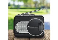 Studebaker Personal Cassette Player with Built-in Speaker