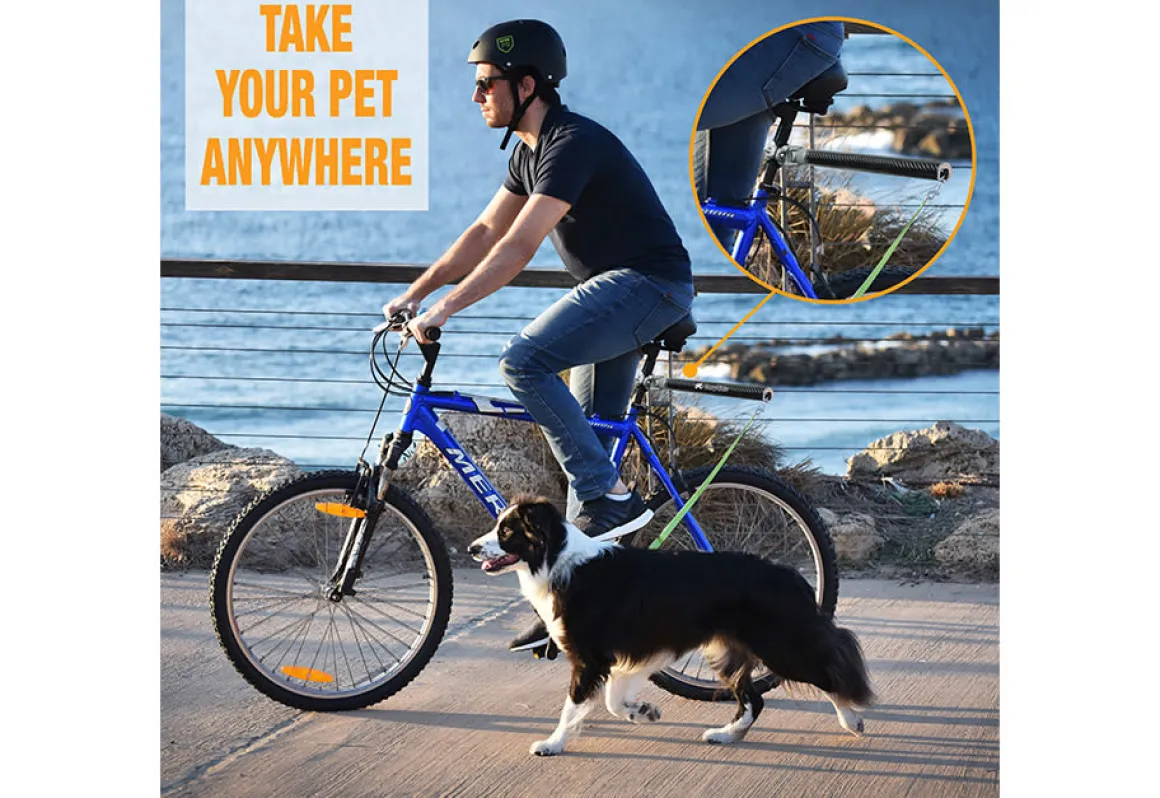 Swiveling Dog Bike Leash Attachment