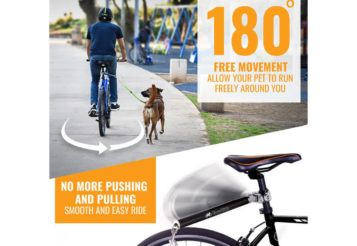Swiveling Dog Bike Leash Attachment