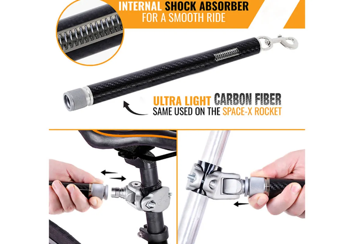 Swiveling Dog Bike Leash Attachment