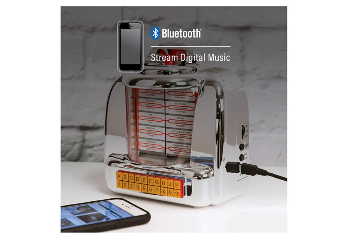 Tabletop Diner Jukebox Radio with Bluetooth