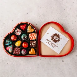 The Chocolate Season 14 Piece Velvet Heart Box