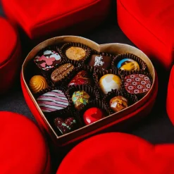 The Chocolate Season 14 Piece Velvet Heart Box
