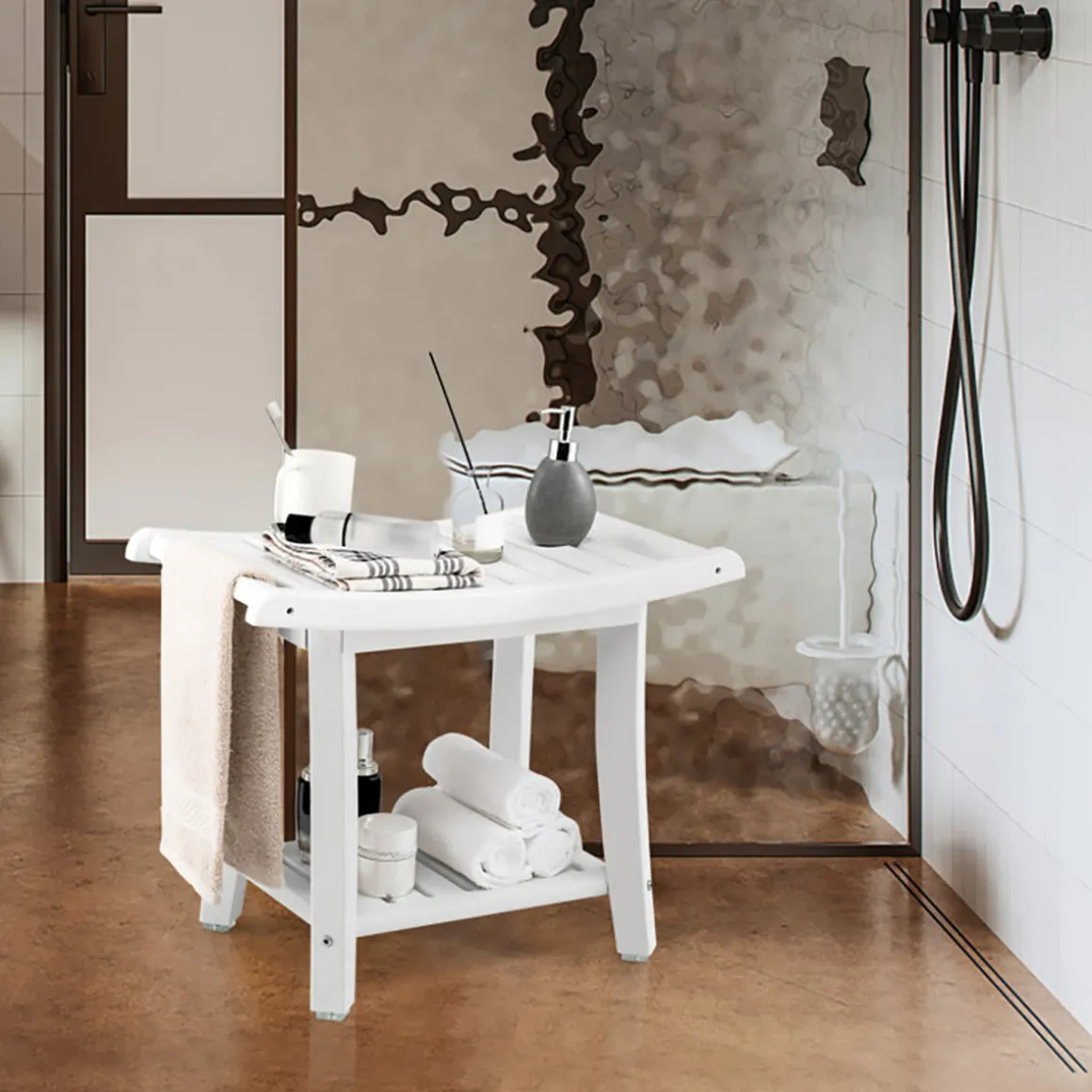 2-Tier Bathroom Shower Bench
