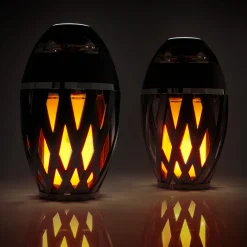 Tiki Torch Outdoor Bluetooth Speakers by Sharper Image (Set of 2)