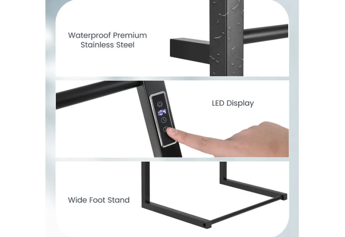 Towel Warmer Rack with LED Display