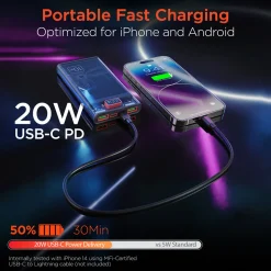 Transparent Fast Charge Power Bank