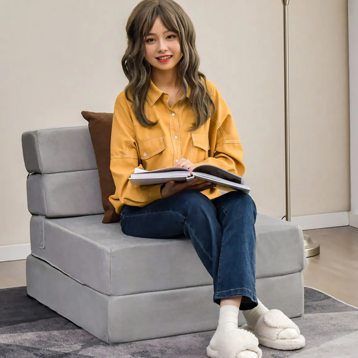 Tri-Fold Sleeper Sofa Bed