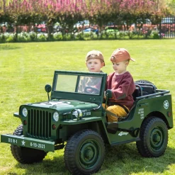 24V Military Willy Jeep Ride-On