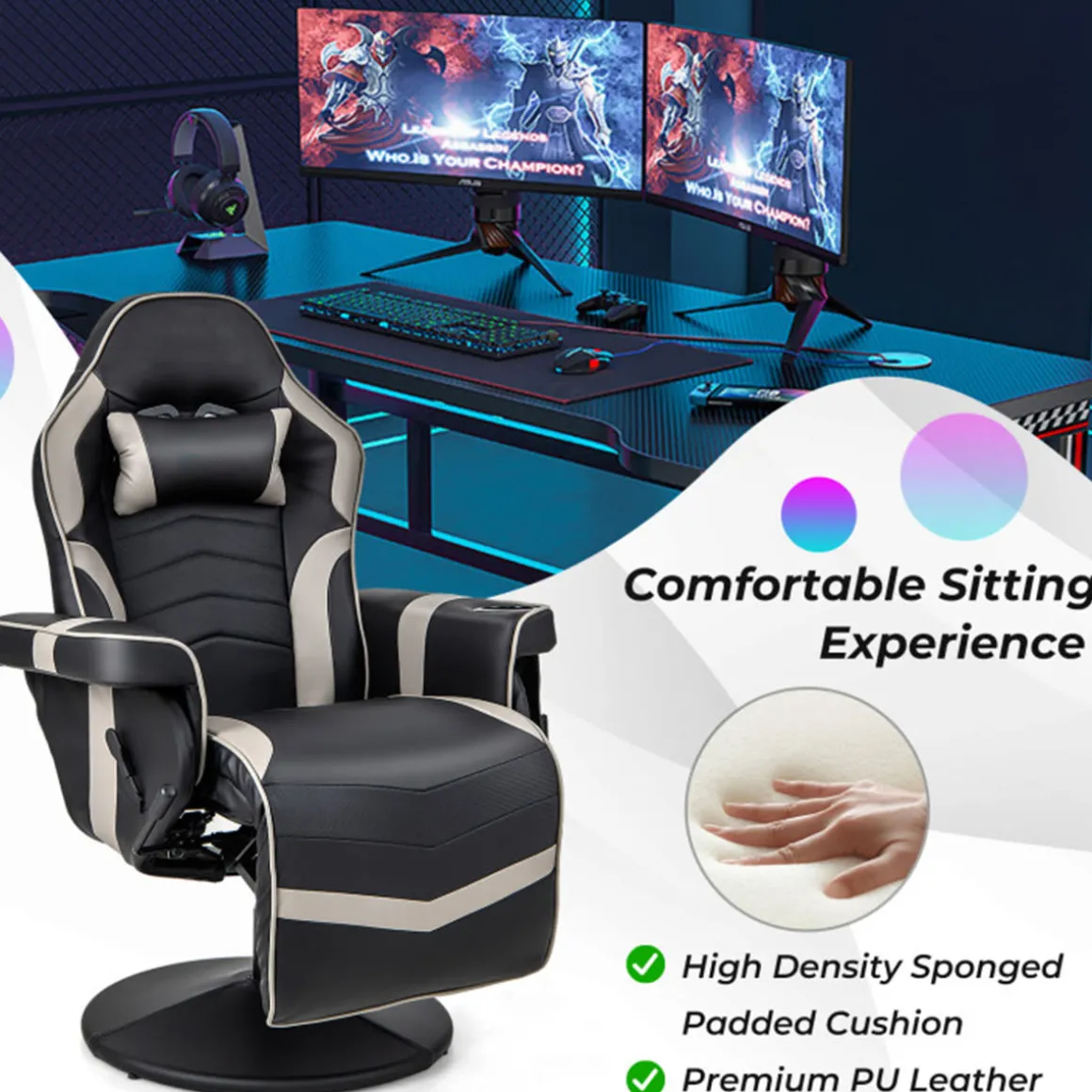 Video Gaming Massage Recliner Chair