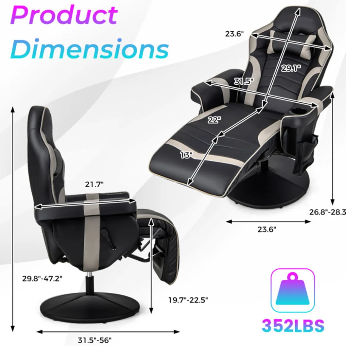 Video Gaming Massage Recliner Chair
