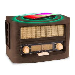 Vintage Bluetooth Radio and Wireless Charger