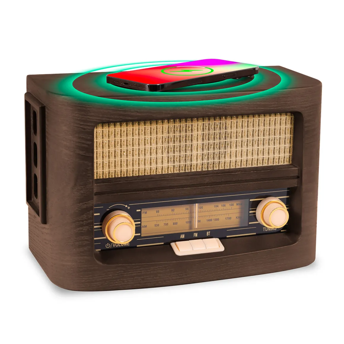 Vintage Bluetooth Radio and Wireless Charger