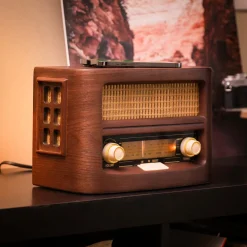 Vintage Bluetooth Radio and Wireless Charger