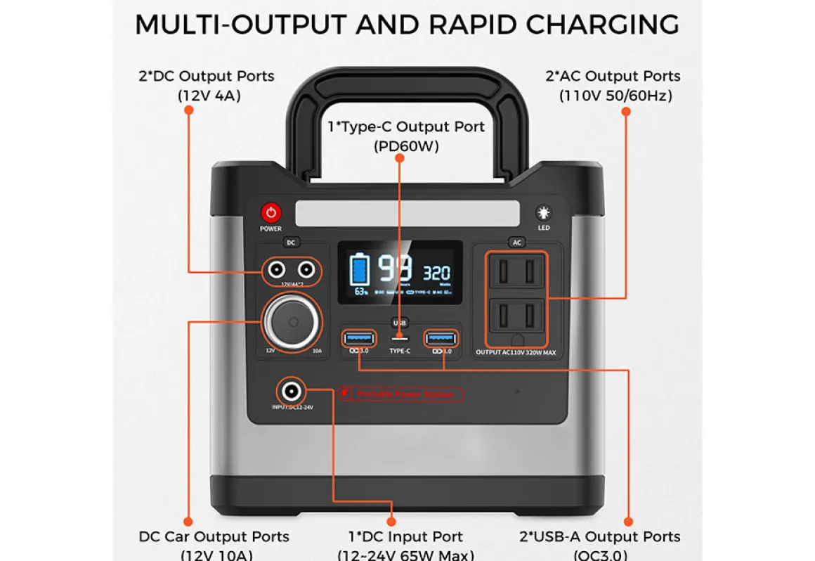 320W Outdoor Portable Power Station