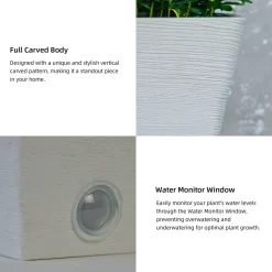 Wall Hanging Self-Watering Pot System for Indoor Plants (Set of 3)