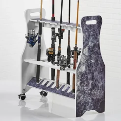 Waterproof Rolling 16 Fishing Rod Rack