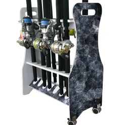 Waterproof Rolling 16 Fishing Rod Rack