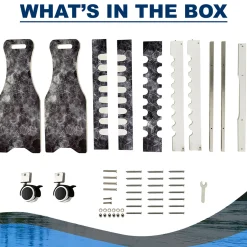 Waterproof Rolling 16 Fishing Rod Rack