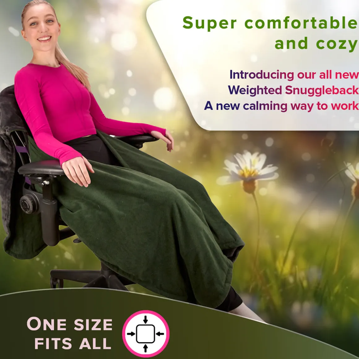 Weighted Office Chair Blanket