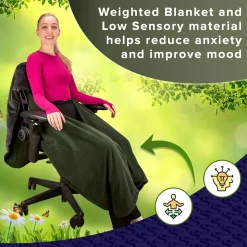 Weighted Office Chair Blanket