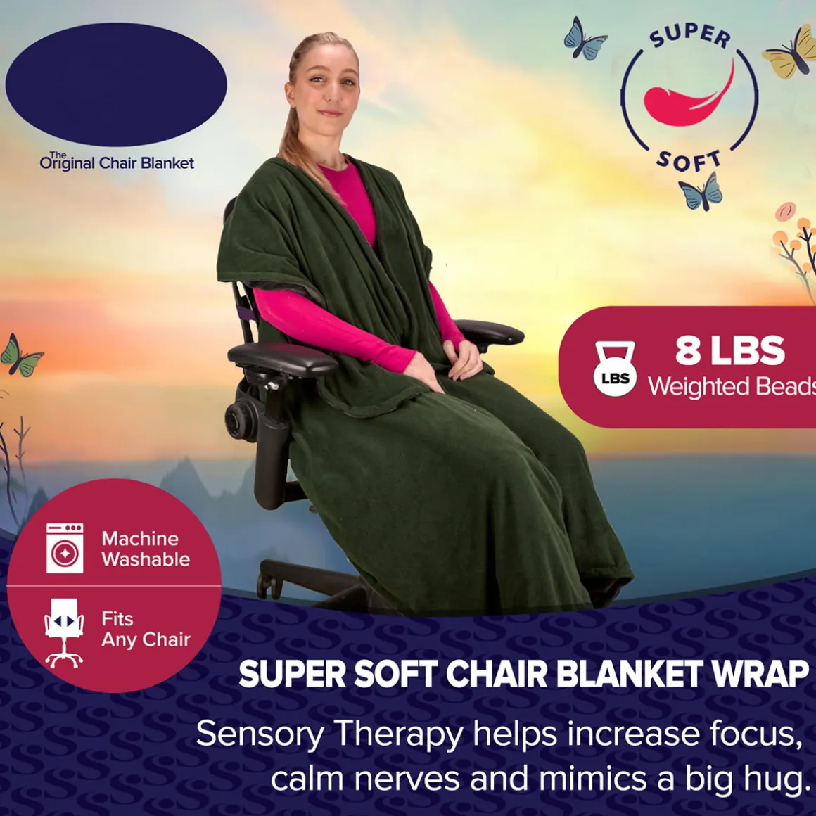 Weighted Office Chair Blanket