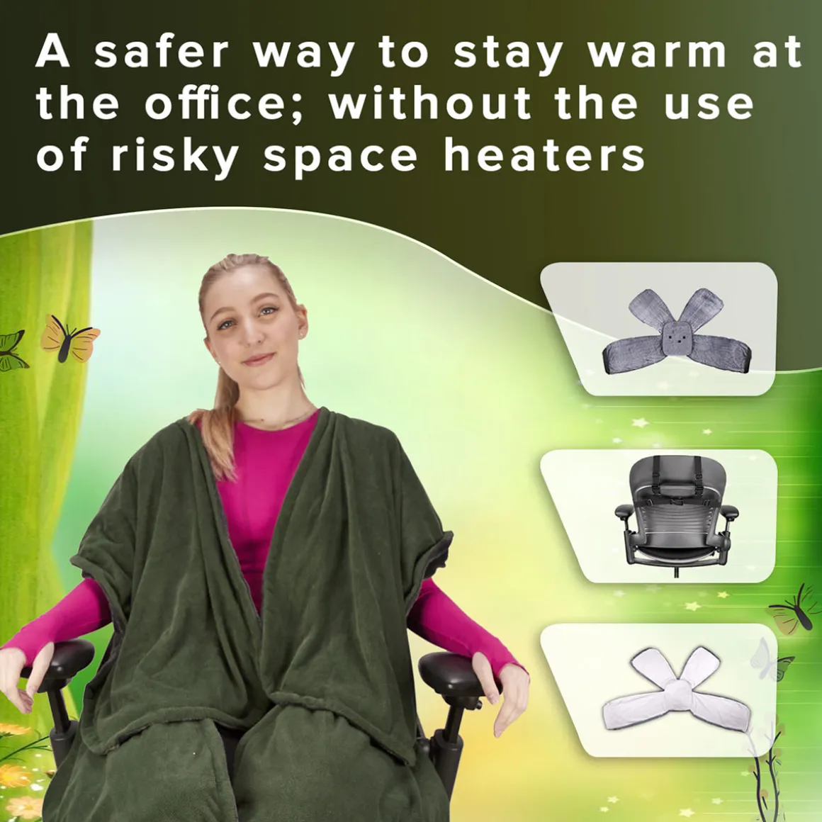 Weighted Office Chair Blanket