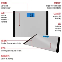 Wide Body Glass Bathroom Scale