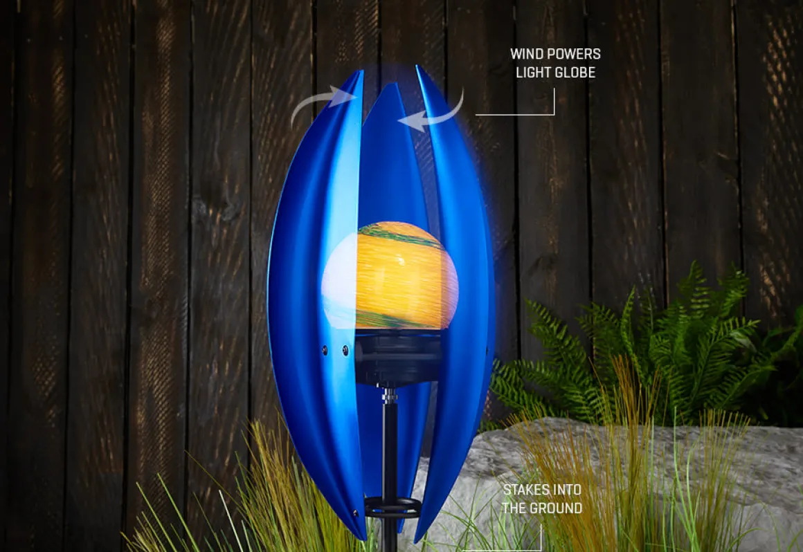 Wind Powered Garden Light