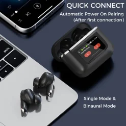 Wireless Earbuds with Touchscreen Smart Case