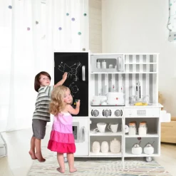 Wooden Pretend Play Kitchen with Sound