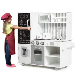 Wooden Pretend Play Kitchen with Sound