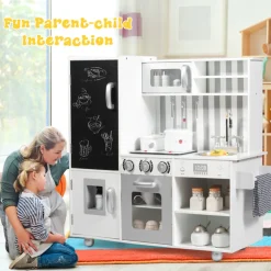Wooden Pretend Play Kitchen with Sound