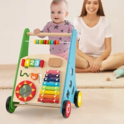 Wooden Push Walker Activity Center