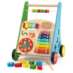 Wooden Push Walker Activity Center